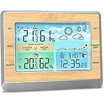 温度計 Amazon.co.jp: YUNFANG ウェザーステーション、屋内屋外温度計 6